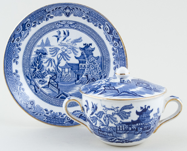 Covered Cup and Saucer c1930